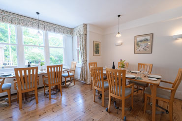 Dining room at care home