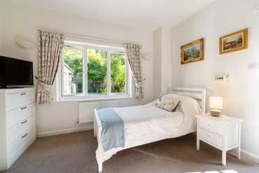 Bedroom at Coombe House residential care home